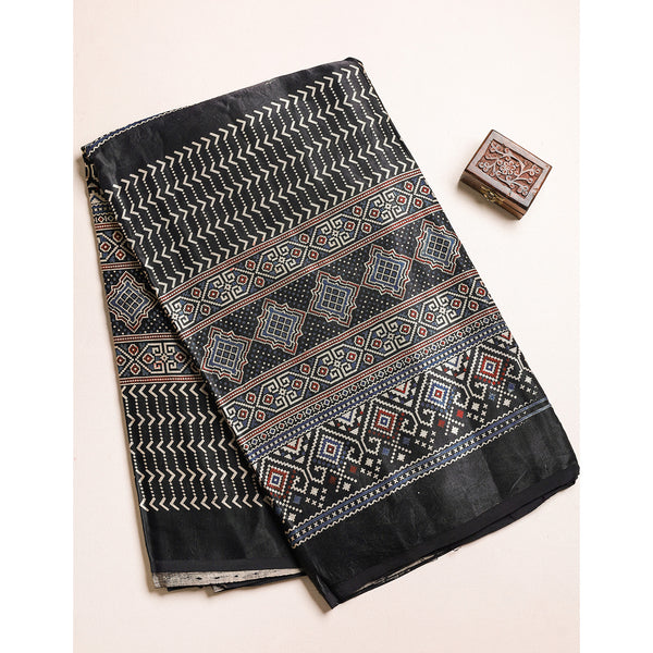 MASHRU SILK AJRAKH FABRIC