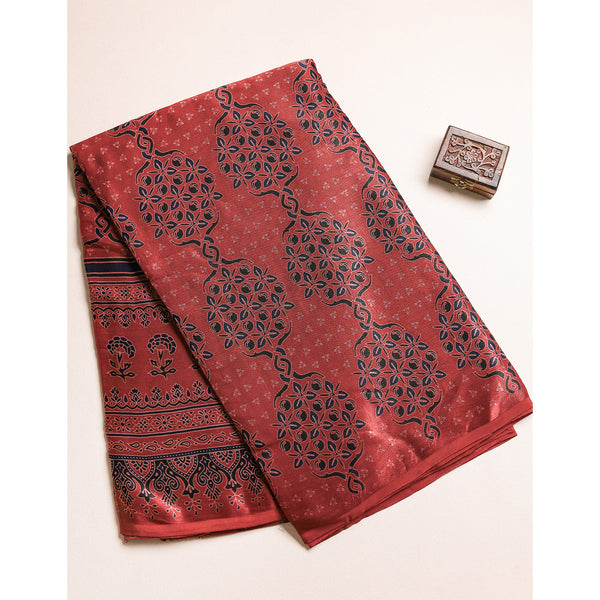 MASHRU SILK AJRAKH FABRIC