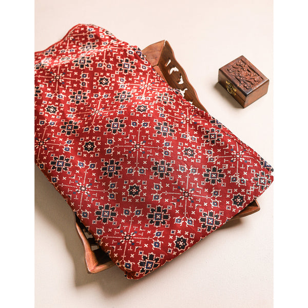 MASHRU SILK AJRAKH FABRIC