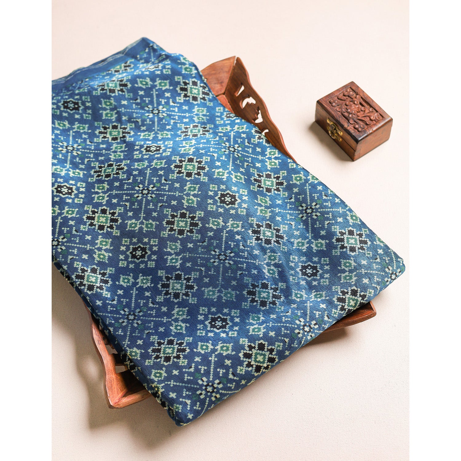 MASHRU SILK AJRAKH FABRIC