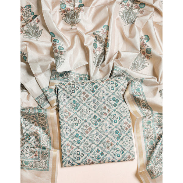 SEMI TUSSAR 2 PIECE SUIT SET