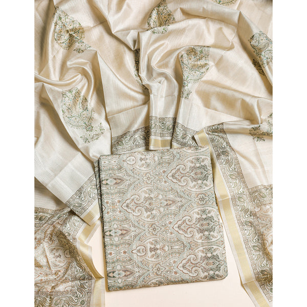 SEMI TUSSAR 2 PIECE SUIT SET