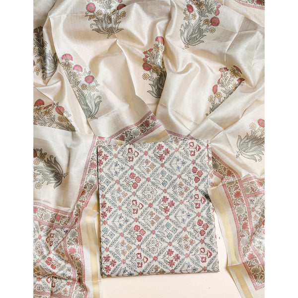 SEMI TUSSAR 2 PIECE SUIT SET