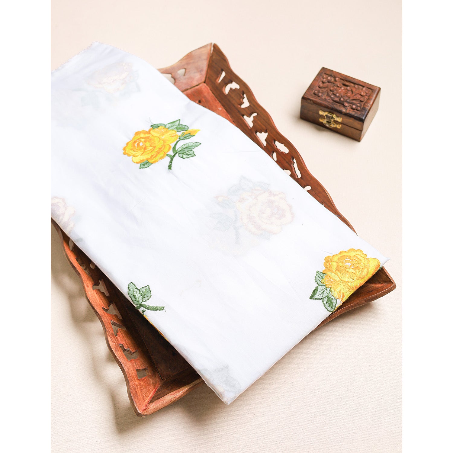 COTTON EMBROIDERED FABRIC