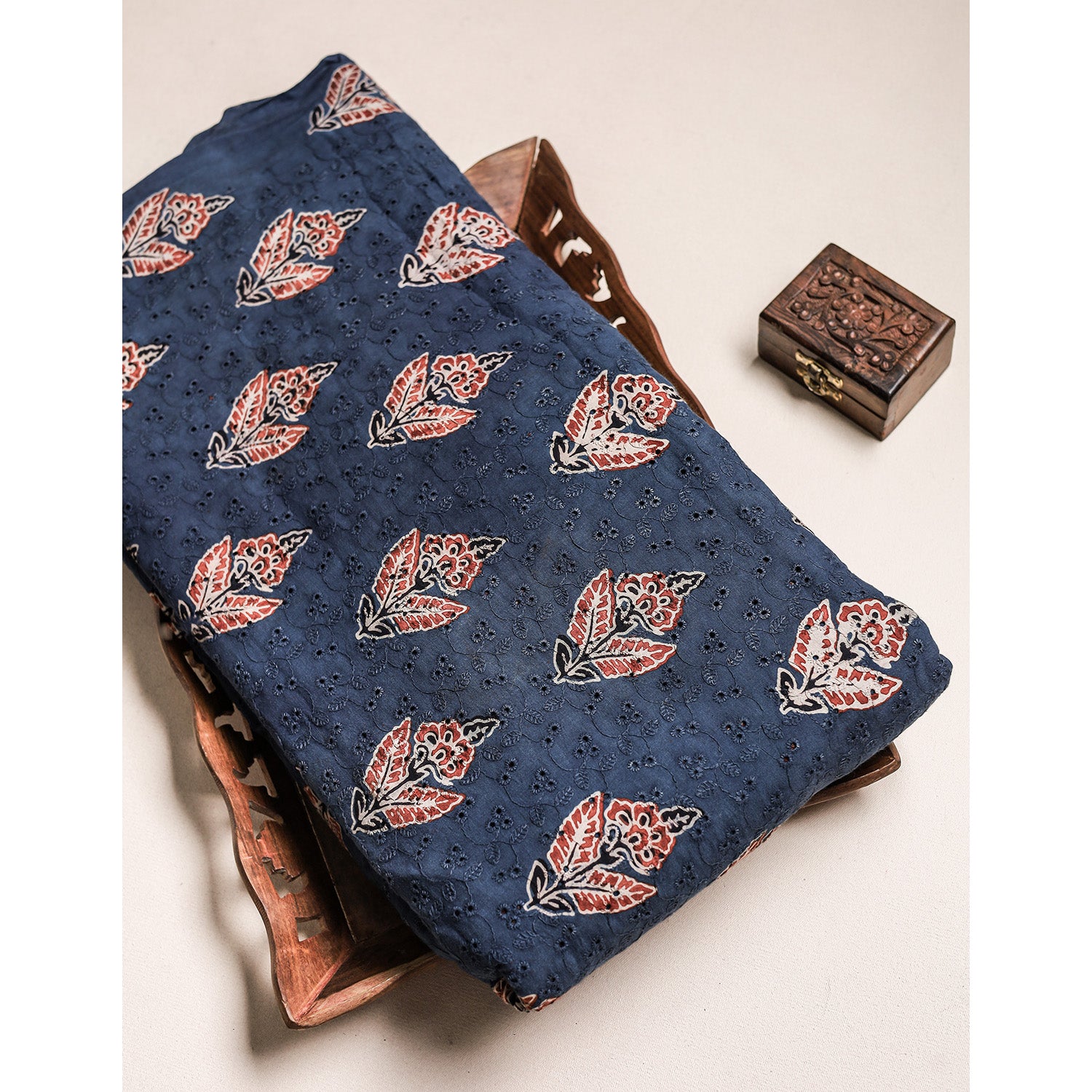 Pure Ajrakh Cotton Hakoba Fabric