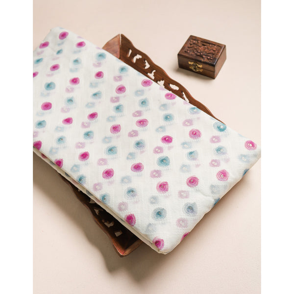 CHANDERI SILK BRUSH PAINTED FABRIC