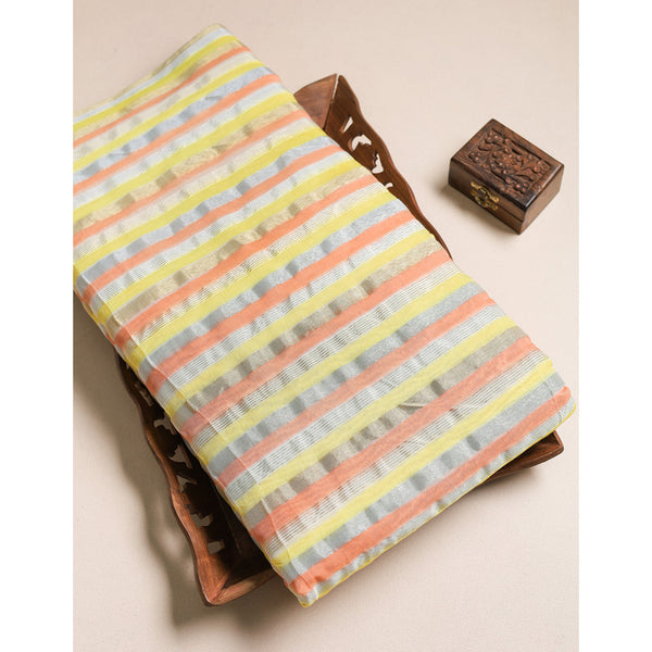CHANDERI TISSUE STRIPED FABRIC