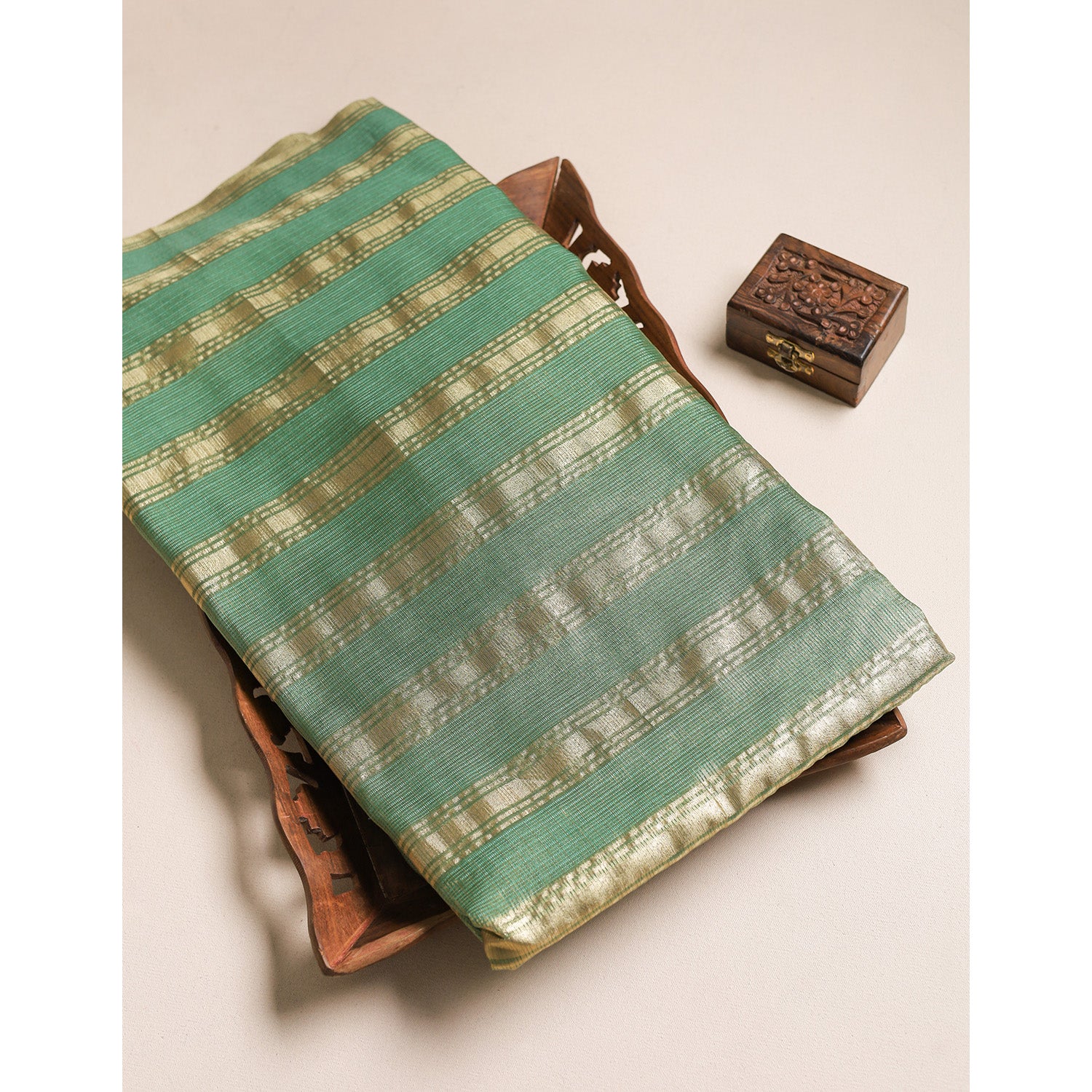 KOTA GOLD STRIPED FABRIC