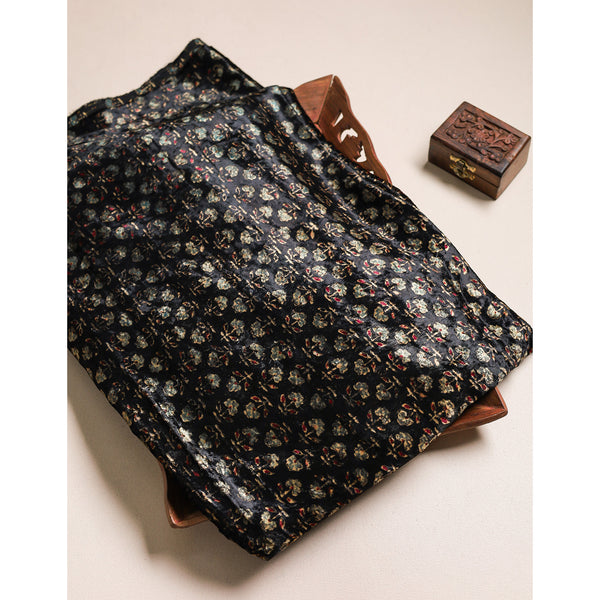AJRAKH HANDBLOCK PRINTED VELVET FABRIC