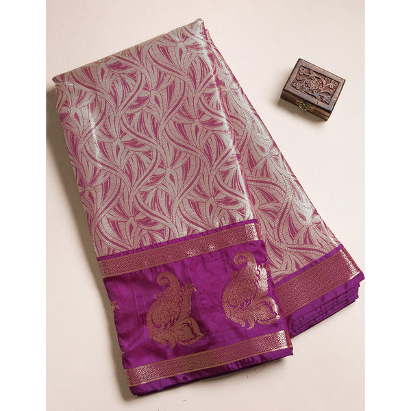 TISSUE SILK BORDER FABRIC