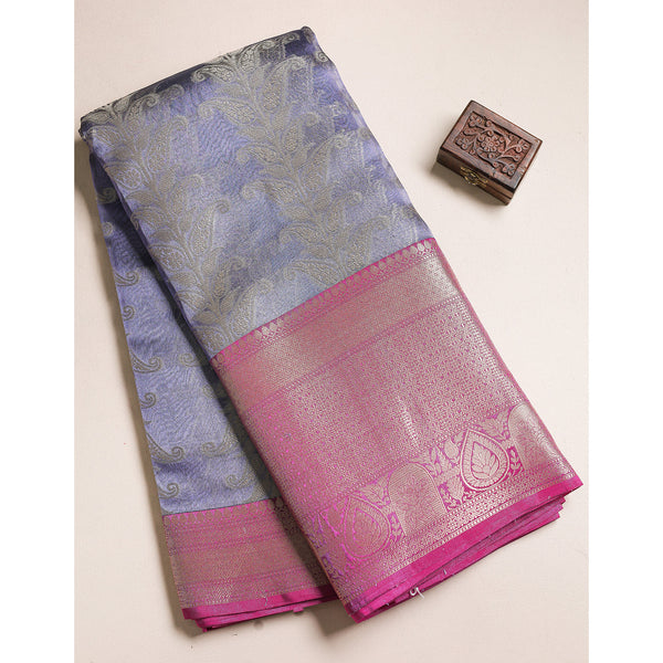 TISSUE SILK BORDER FABRIC