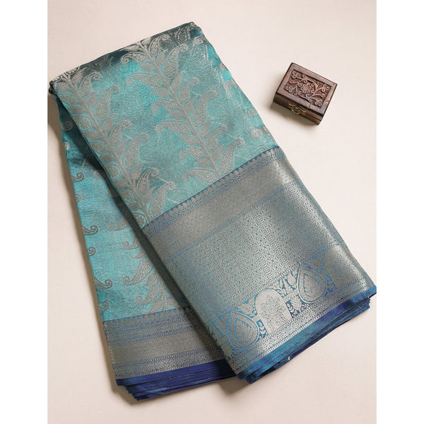 TISSUE SILK BORDER FABRIC