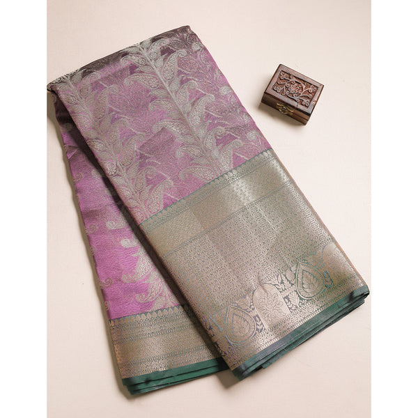 TISSUE SILK BORDER FABRIC