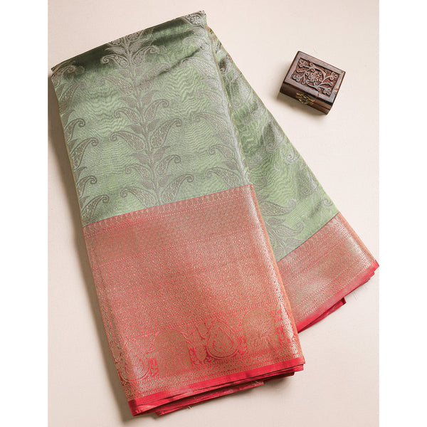 TISSUE SILK BORDER FABRIC