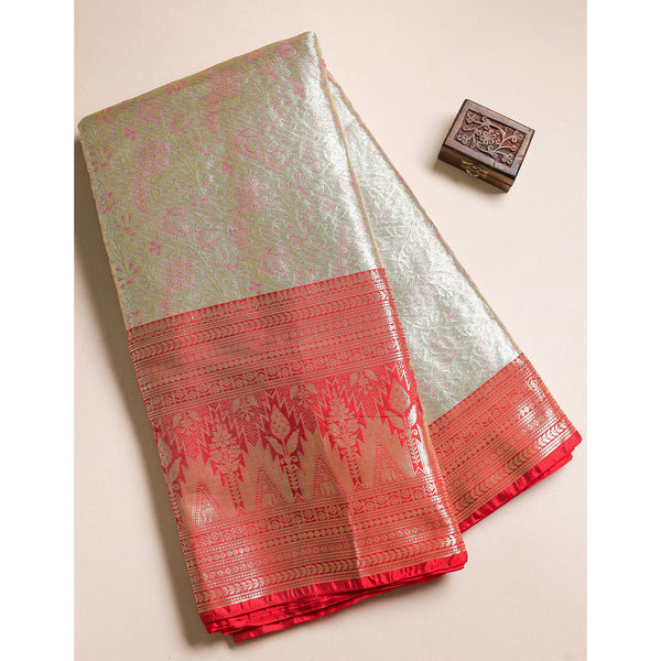 TISSUE SILK BORDER FABRIC