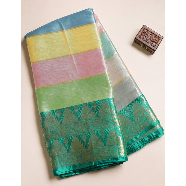 TISSUE SILK BORDER FABRIC