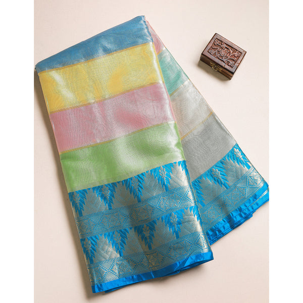 TISSUE SILK BORDER FABRIC