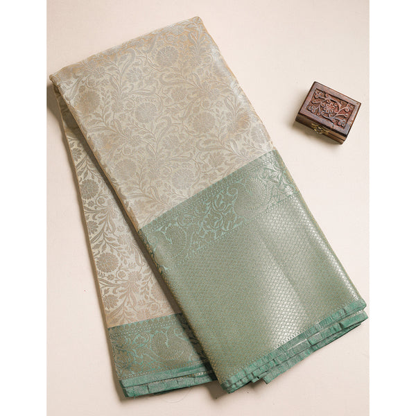 TISSUE SILK BORDER FABRIC