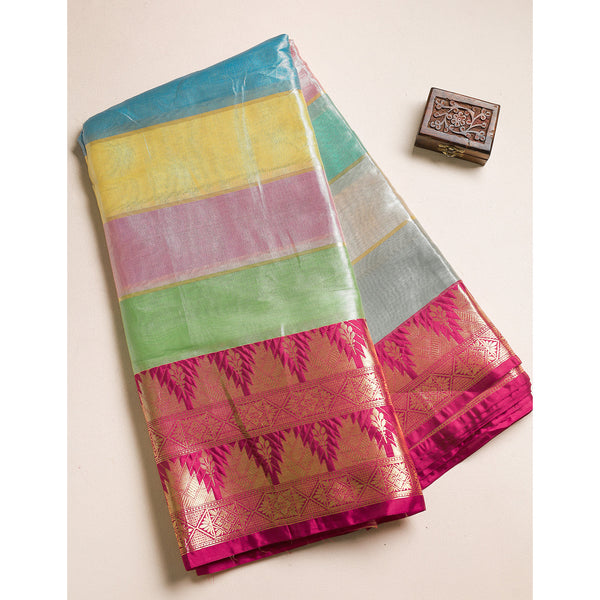 TISSUE SILK BORDER FABRIC