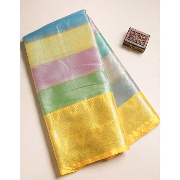 TISSUE SILK BORDER FABRIC