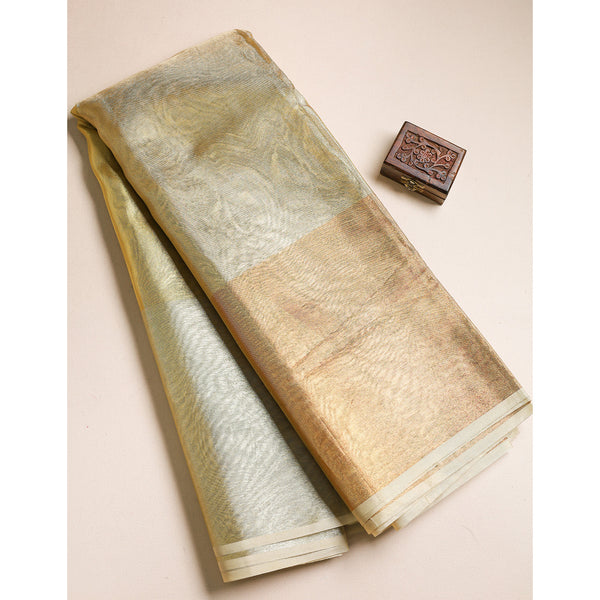 TISSUE SILK BORDER FABRIC
