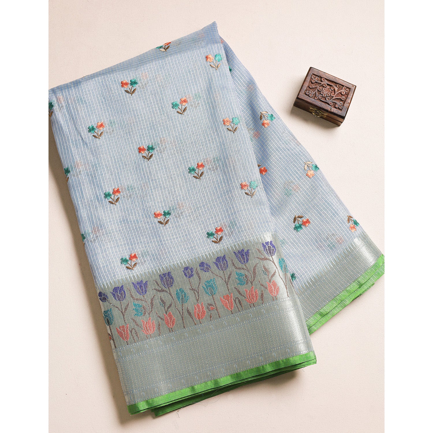 EMBROIDERED KOTA BORDER FABRIC