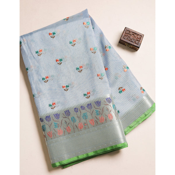 EMBROIDERED KOTA BORDER FABRIC
