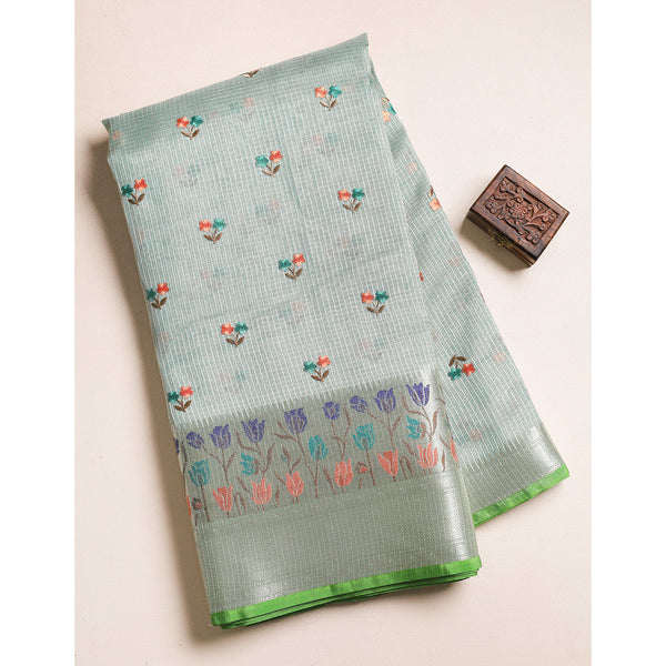 EMBROIDERED KOTA BORDER FABRIC