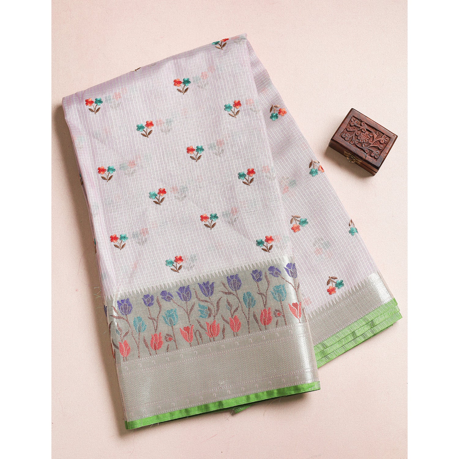 EMBROIDERED KOTA BORDER FABRIC