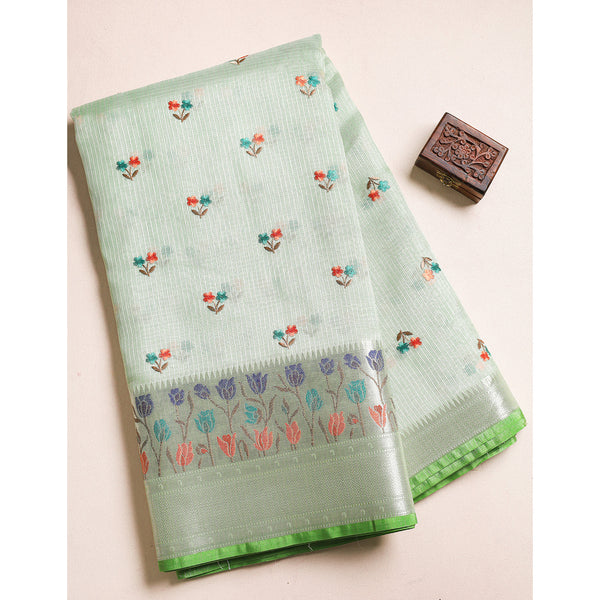 EMBROIDERED KOTA BORDER FABRIC