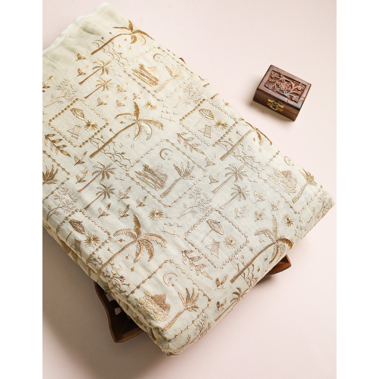 LINEN EMBROIDERED FABRIC