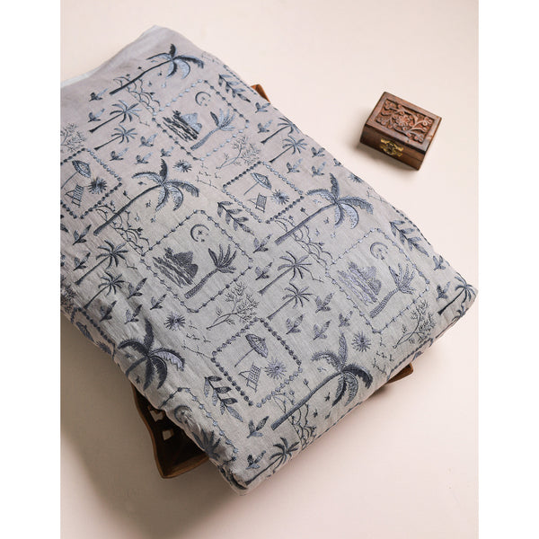 LINEN EMBROIDERED FABRIC