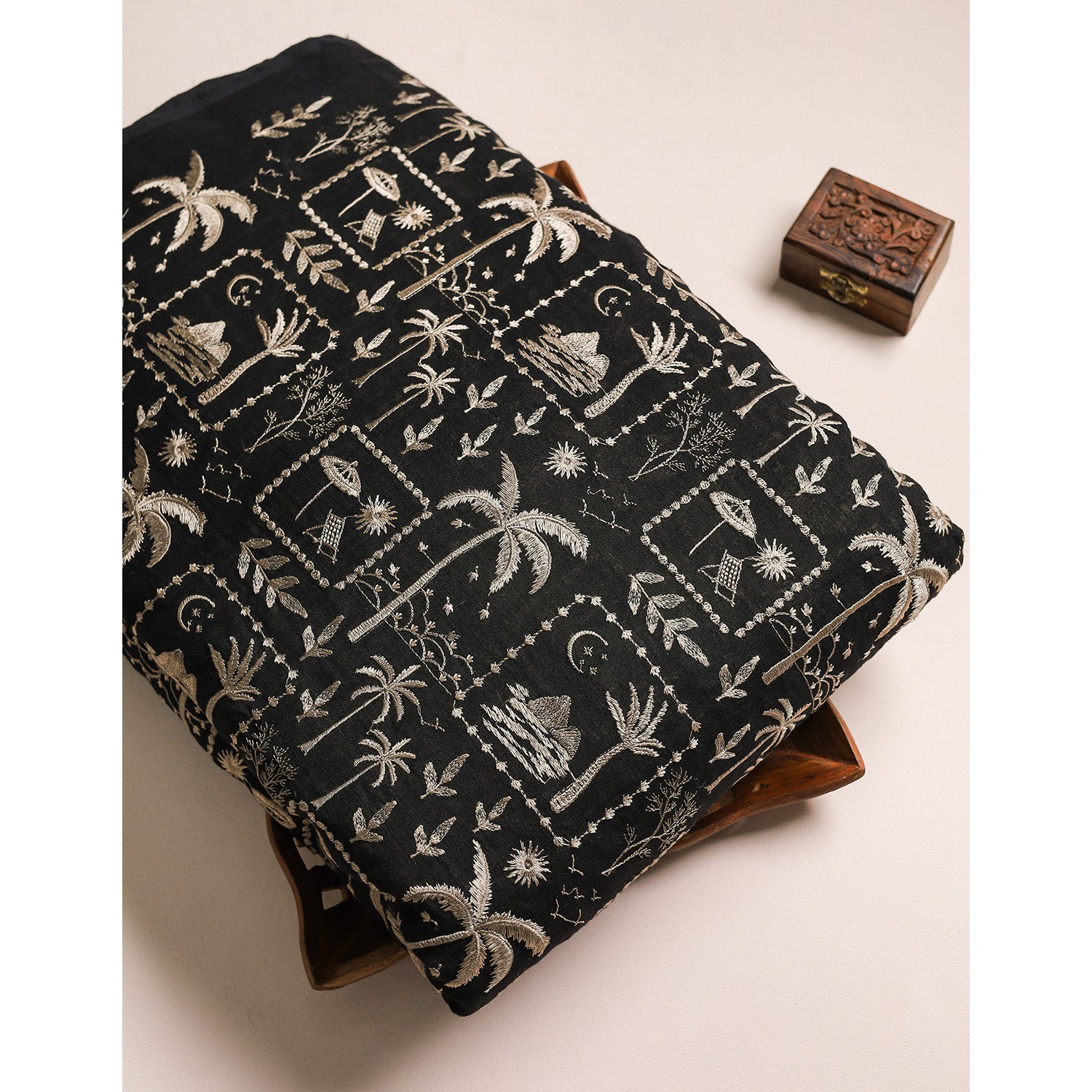 LINEN EMBROIDERED FABRIC