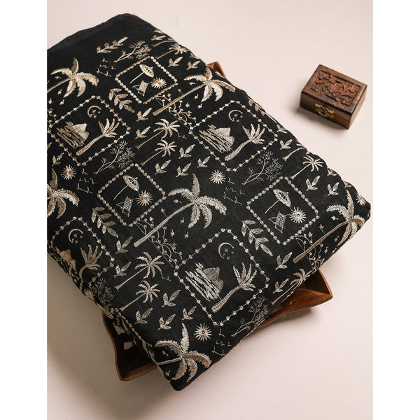 LINEN EMBROIDERED FABRIC