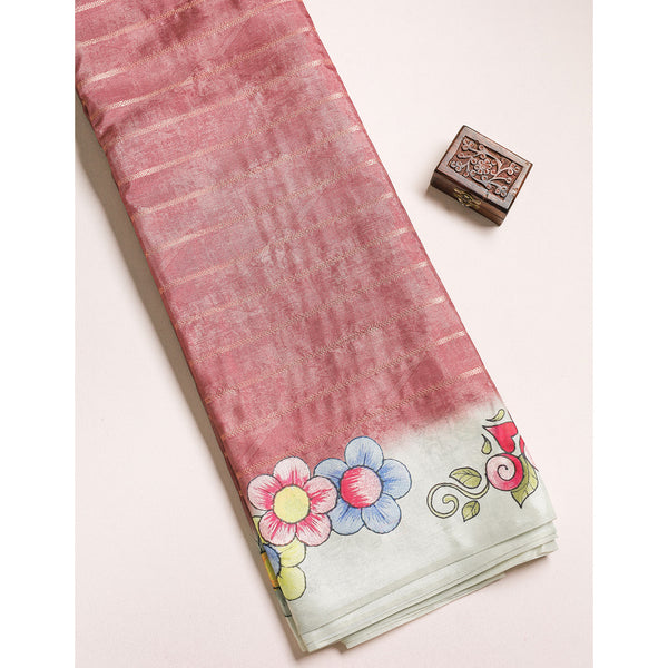 SEMI TUSSAR PRINTED FABRIC