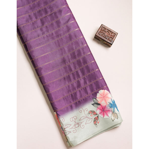 SEMI TUSSAR PRINTED FABRIC