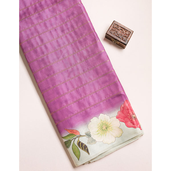 SEMI TUSSAR PRINTED FABRIC