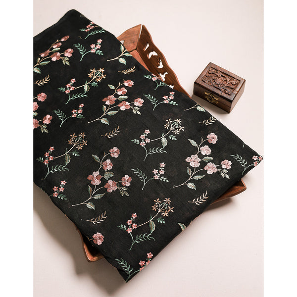 PURE LINEN EMBROIDERED FABRIC