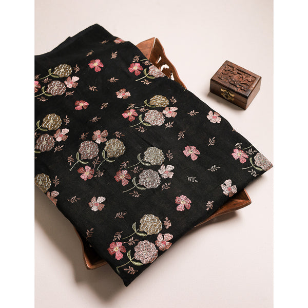 PURE LINEN EMBROIDERED FABRIC
