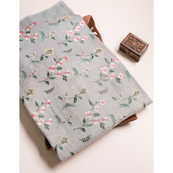 PURE LINEN EMBROIDERED FABRIC