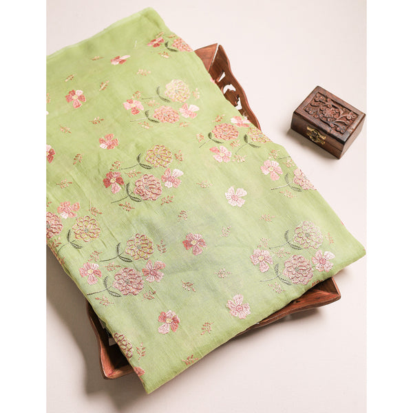 PURE LINEN EMBROIDERED FABRIC