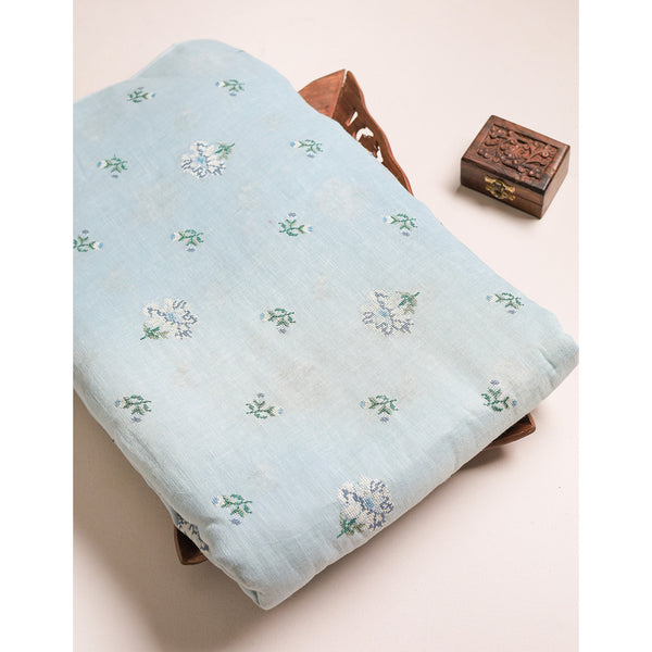 PURE LINEN EMBROIDERED FABRIC
