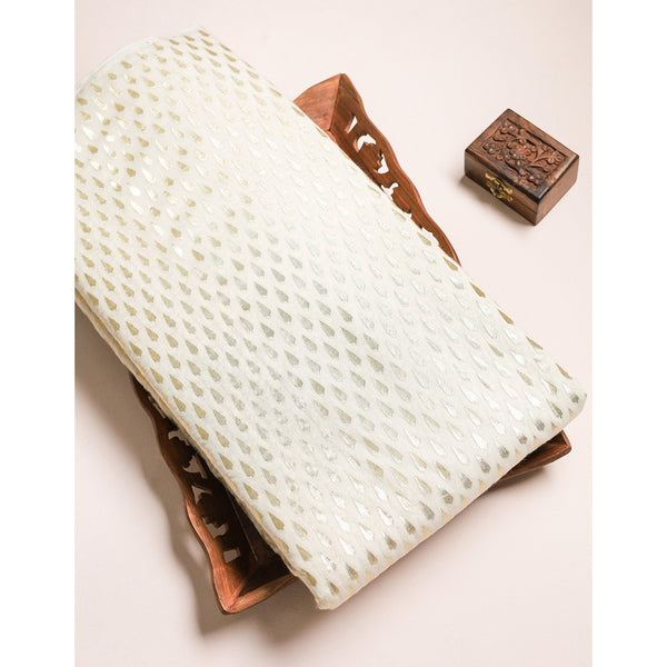 DYEABLE BANARAS BROCADE SILK FABRIC