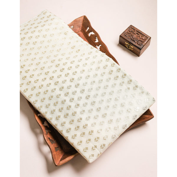 DYEABLE BANARAS BROCADE SILK FABRIC