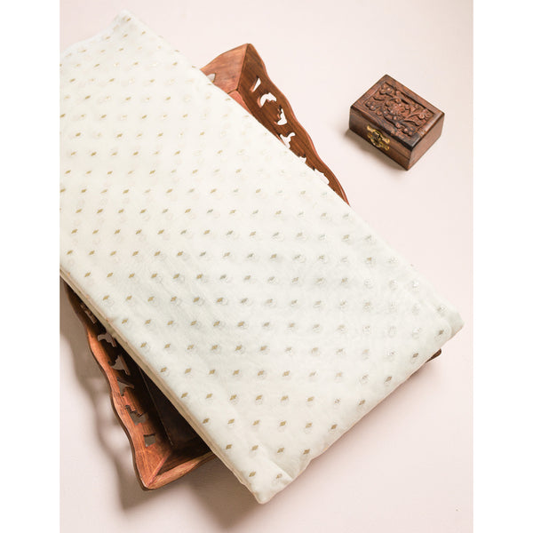 DYEABLE BANARAS BROCADE SILK FABRIC