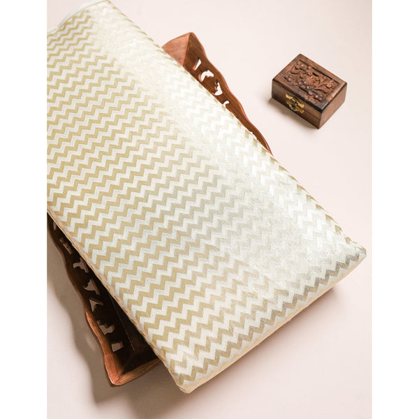 DYEABLE BANARAS BROCADE SILK FABRIC