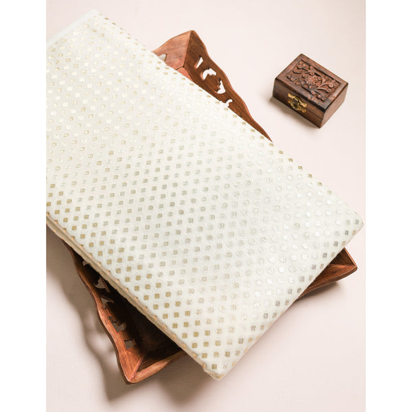 DYEABLE BANARAS BROCADE SILK FABRIC