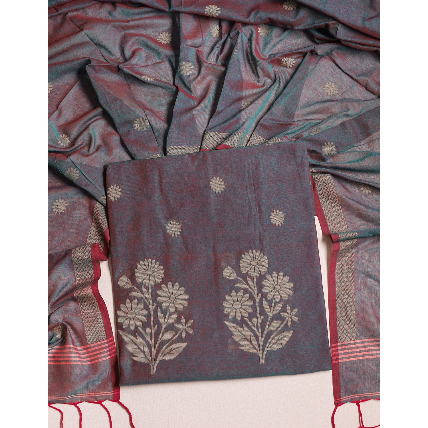 PURE COTTON JAMDHANI SUIT SET