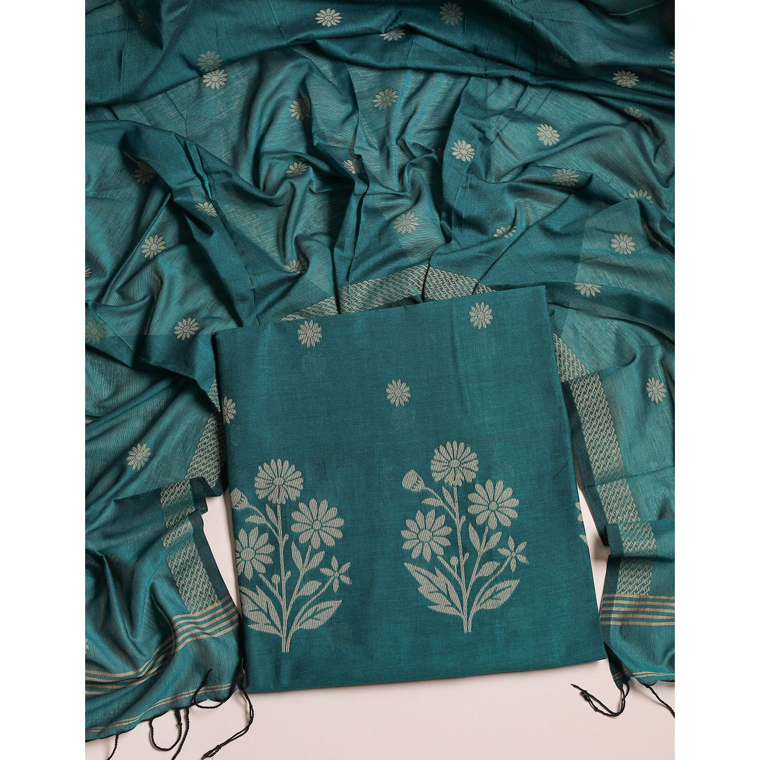 PURE COTTON JAMDHANI SUIT SET