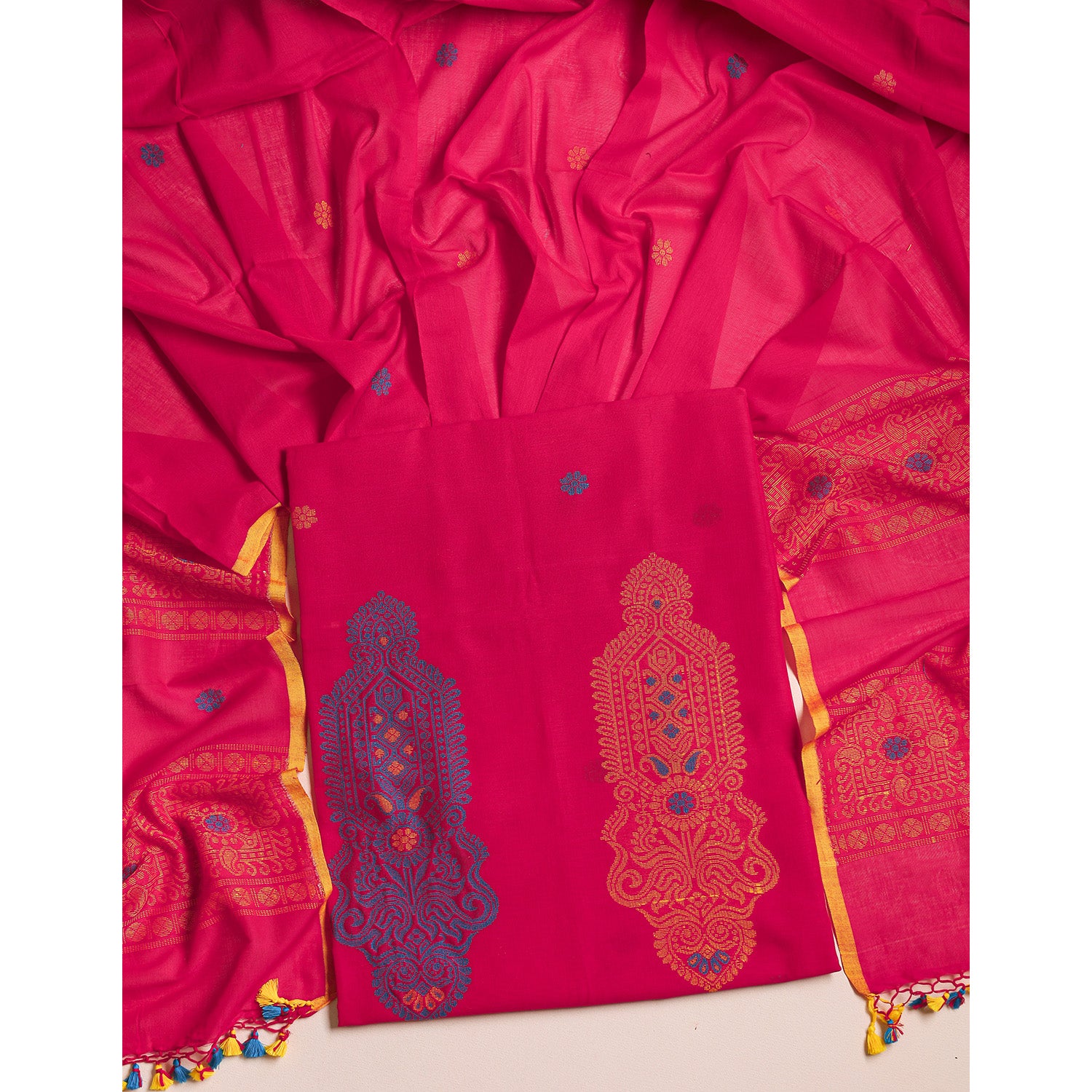 PURE COTTON JAMDHANI SUIT SET